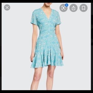 ALEXIS Deli Floral Printed Blue Dress XS